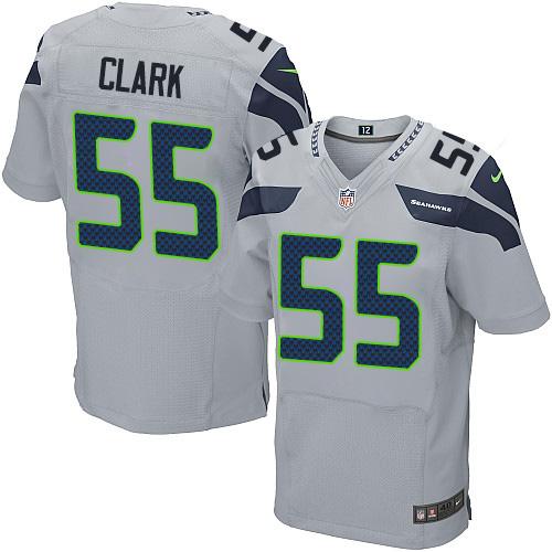 Nike Seahawks #55 Frank Clark Grey Alternate Men's Stitched NFL Vapor Untouchable Elite Jersey